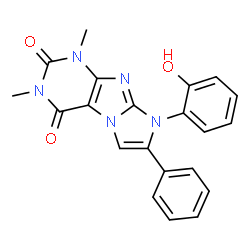 2-(1,3-dimethyl-2,4-dioxo-7-phenyl-1,2,3,4-tetrahydro-8H-imidazo[2,1-f]purin-9-ium-8-yl)phenolate Structure
