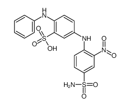 5-[[4-(aminosulphonyl)-2-nitrophenyl]amino]-2-anilinobenzenesulphonic acid结构式