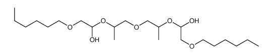 2-hexoxy-1-[1-[2-(2-hexoxy-1-hydroxyethoxy)propoxy]propan-2-yloxy]ethanol结构式