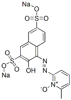 6-Methyl-2-[2-hydroxy-3,6-bis(sodiosulfo)-1-naphtylazo]pyridine 1-oxide结构式