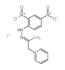 Pyridinium,1-[2-[2-(2,4-dinitrophenyl)hydrazinylidene]propyl]-, iodide (1:1)结构式