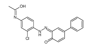 N-[3-chloro-4-[(4-hydroxy[1,1'-biphenyl]-3-yl)azo]phenyl]acetamide结构式