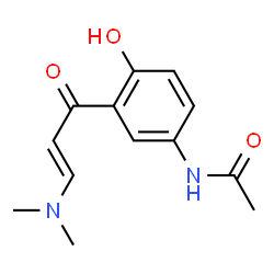 N-{3-[(2E)-3-(Dimethylamino)prop-2-enoyl]-4-hydroxyphenyl}acetamide结构式