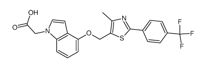 {4-[4-methyl-2-(4-trifluoromethyl-phenyl)-thiazol-5-ylmethoxy]-indol-1-yl}-acetic acid Structure