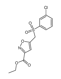 5-(3-Chloro-benzenesulfonylmethyl)-isoxazole-3-carboxylic acid ethyl ester Structure