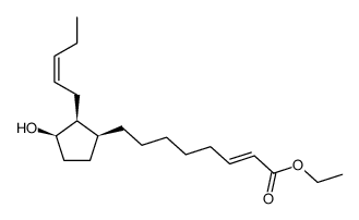 (E)-8-[(1S,2S,3R)-3-Hydroxy-2-((Z)-pent-2-enyl)-cyclopentyl]-oct-2-enoic acid ethyl ester Structure