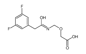 2-[[[2-(3,5-difluorophenyl)acetyl]amino]methoxy]acetic acid Structure