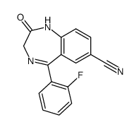 5-(2-fluoro-phenyl)-2-oxo-2,3-dihydro-1H-benzo[e][1,4]diazepine-7-carbonitrile Structure