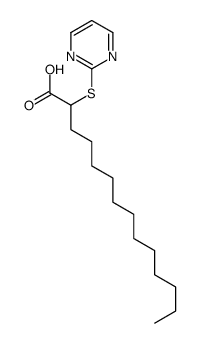 2-pyrimidin-2-ylsulfanyltetradecanoic acid结构式