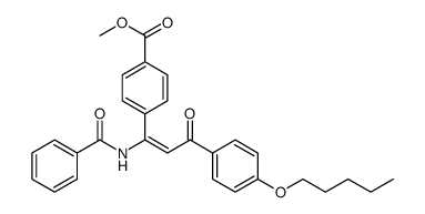 Benzoic acid, 4-[1-(benzoylamino)-3-oxo-3-[4-(pentyloxy)phenyl]-1-propen-1-yl]-, methyl ester结构式