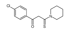 1-(4-chlorophenyl)-3-piperidin-1-yl-3-sulfanylidenepropan-1-one结构式