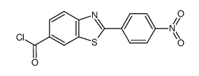 2-(4-nitrophenyl)benzothiazole-6-carbonyl chloride结构式