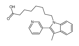 3-methyl-2-(3-pyridyl)-1-indoleoctanoic acid结构式