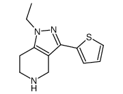 1-ethyl-3-thiophen-2-yl-4,5,6,7-tetrahydropyrazolo[4,3-c]pyridine Structure