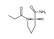 2-Pyrrolidinecarboxamide,1-(1-oxopropyl)-,(S)-(9CI) Structure