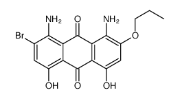 1,8-diamino-2-bromo-4,5-dihydroxy-7-propoxyanthracene-9,10-dione Structure