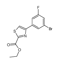 ethyl 4-(3-bromo-5-fluorophenyl)-1,3-thiazole-2-carboxylate结构式