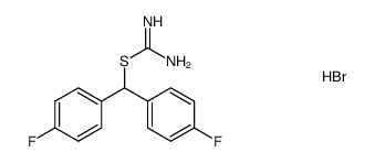 bis(4-fluorophenyl)methyl carbamimidothioate hydrobromide Structure