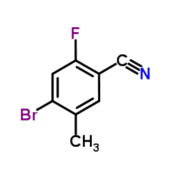 4-Bromo-2-fluoro-5-methylbenzonitrile Structure