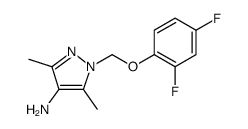 1H-Pyrazol-4-amine, 1-[(2,4-difluorophenoxy)methyl]-3,5-dimethyl结构式