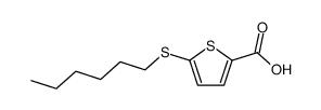 5-hexylmercapto-thiophene-2-carboxylic acid Structure