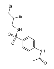 N-acetyl-sulfanilic acid-(2,3-dibromo-propylamide)结构式