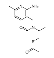 N-((Z)-2-acetylmercapto-1-methyl-vinyl)-N-(4-amino-2-methyl-pyrimidin-5-ylmethyl)-formamide Structure