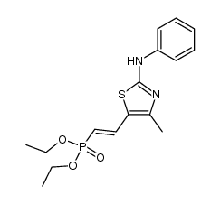 [(E)-2-(4-Methyl-2-phenylamino-5-thiazolyl)ethenyl]phosphonsaeure-diethylester Structure