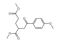 dimethyl 2-(2-(4-methoxyphenyl)-2-oxoethyl)pentanedioate结构式