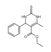 6-methyl-4-phenyl-2-thioxo-1,2,3,4-tetrahydro-pyrimidine-5-carboxylic acid ethyl ester结构式