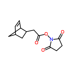 Bicyclo[2.2.1]hept-5-ene-2-acetic acid, 2,5-dioxo-1-pyrrolidinyl ester Structure