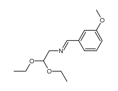 (E)-2,2-diethoxy-N-(3-methoxybenzylidene)ethanamine结构式