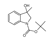 tert-butyl 3-hydroxy-3-methylindoline-1-carboxylate Structure