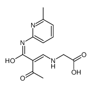 2-[[2-[(6-methylpyridin-2-yl)carbamoyl]-3-oxobut-1-enyl]amino]acetic acid Structure