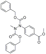 dibenzyl 1-(4-(Methoxycarbonyl)phenyl)-2-Methylhydrazine-1,2-dicarboxylate结构式