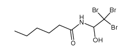 N-(2,2,2-tribromo-1-hydroxy-ethyl)-hexanamide Structure