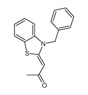 2-Propanone,1-[3-(phenylmethyl)-2(3H)-benzothiazolylidene]-(9CI)结构式