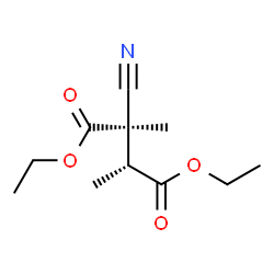 Butanedioic acid, 2-cyano-2,3-dimethyl-, diethyl ester, (R*,R*)- (9CI) Structure