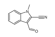 3-formyl-1-methylindole-2-carbonitrile结构式