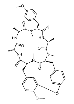 [Tyr-3-Ψ(CS-NH)-Ala-4, Tyr-6-Ψ(CS-NH)-D-Ala-1]RA-VII Structure