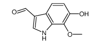 6-hydroxy-7-methoxyindole-3-carboxaldehyde Structure