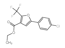 Ethyl 5-(4-chlorophenyl)-2-(trifluoromethyl)-3-furoate structure