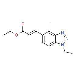 (E)-ethyl 3-(1-ethyl-4-methyl-1H-benzo[d][1,2,3]triazol-5-yl)acrylate structure