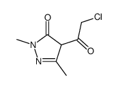 3H-Pyrazol-3-one, 4-(chloroacetyl)-2,4-dihydro-2,5-dimethyl- (9CI) picture