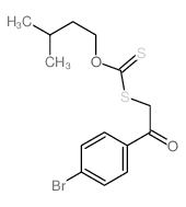 Carbonodithioic acid,S-[2-(4-bromophenyl)-2-oxoethyl] O-(3-methylbutyl) ester Structure