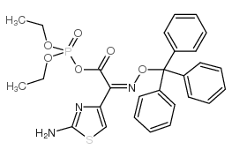 o,O－二乙基磷酰基-(z)-2－(2－氨基噻唑-4-基)-2-叔丁氧羰基-1-甲基)已氧亚氨基乙酸酯结构式