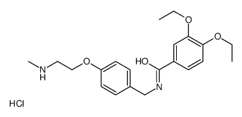 2-[4-[[(3,4-diethoxybenzoyl)amino]methyl]phenoxy]ethyl-methylazanium,chloride Structure