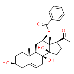 12β-(Benzoyloxy)-3β,8,14β-trihydroxypregn-5-en-20-one结构式