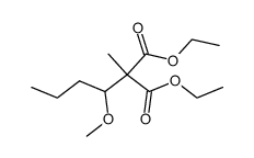 (1-methoxy-butyl)-methyl-malonic acid diethyl ester Structure