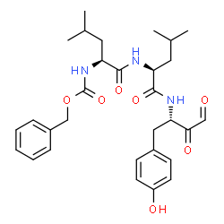 Z-Leu-Leu-Tyr-α-keto aldehyde Structure